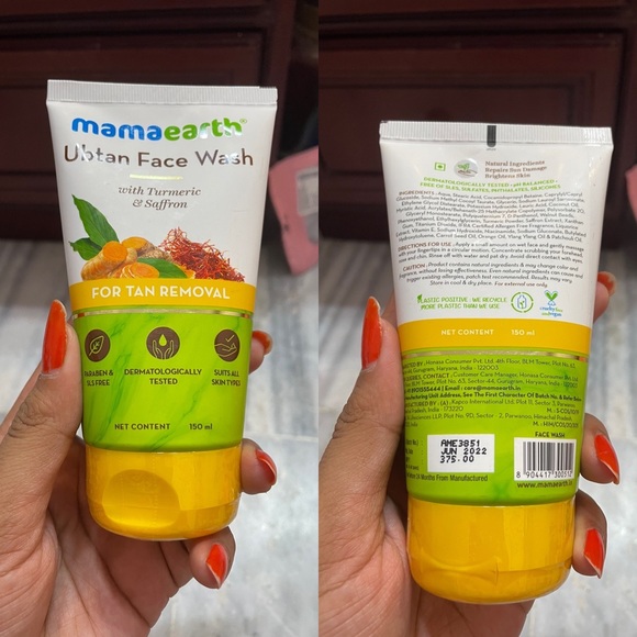 LOTUS Retemin; MAMA EARTH Ubtan ; NYKAA Saffron & Honey - FACE WASH - Set of 3 - Picture 6 of 6